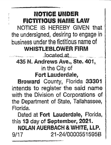 Whistleblower Firm - Nolan Auerbach & White